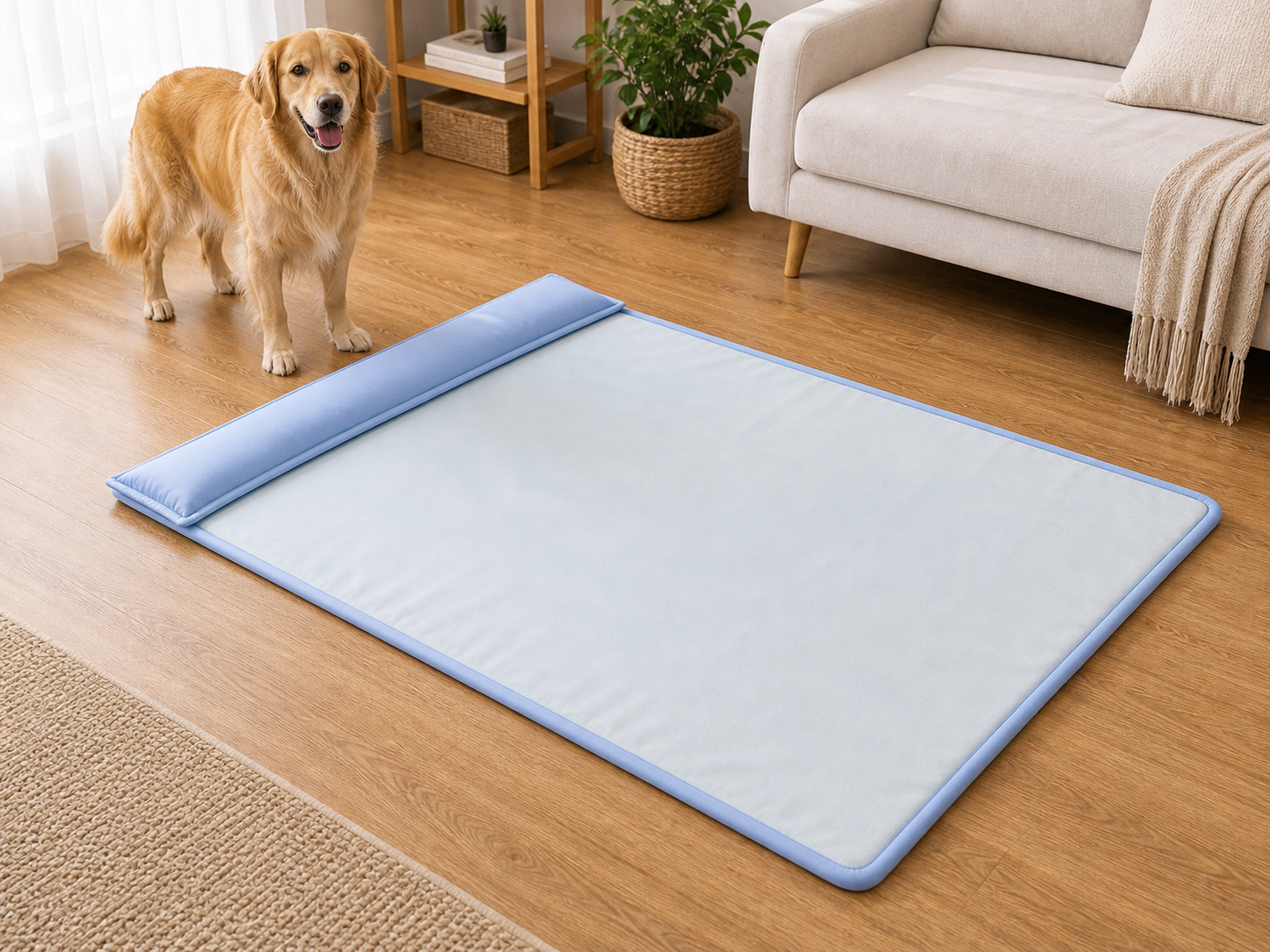 PawCool Ice-Silk Pet Cooling Mat - Thin 1.7 cm / XL 117 x 70 cm