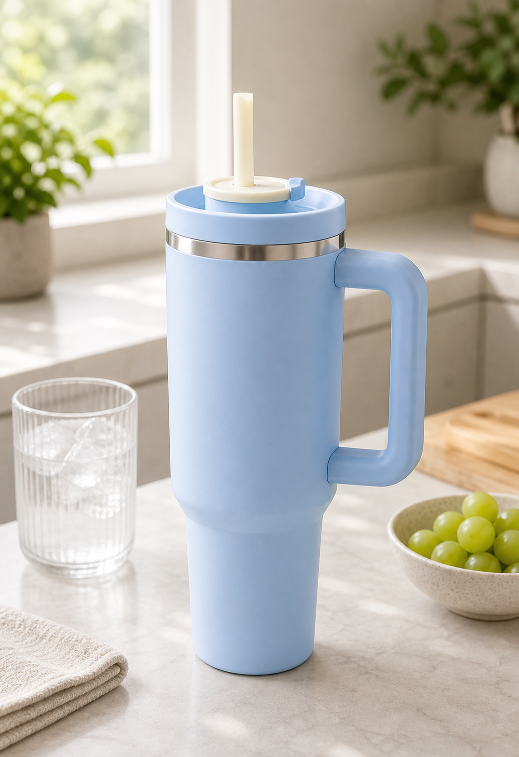 BigSip 1L Handle Cold Tumbler - Blue 900 ml