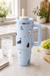 BigSip 1L Handle Cold Tumbler - Cat Print 1L