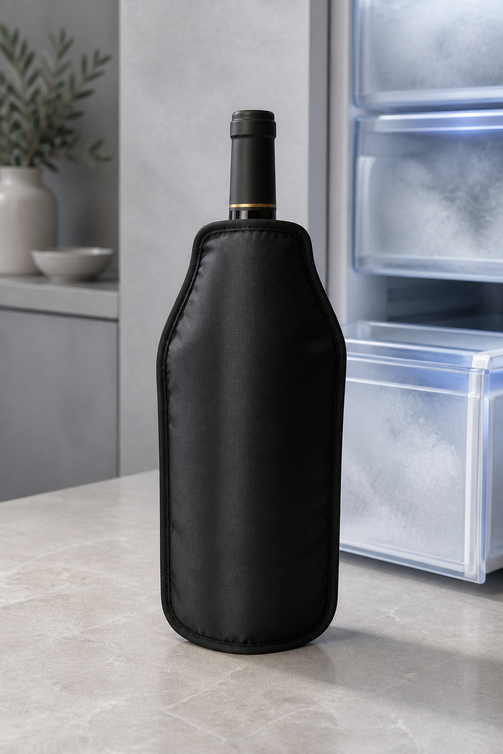 VinoChill Gel Bottle Cooling Sleeve - Deep-Freeze Solid Gel