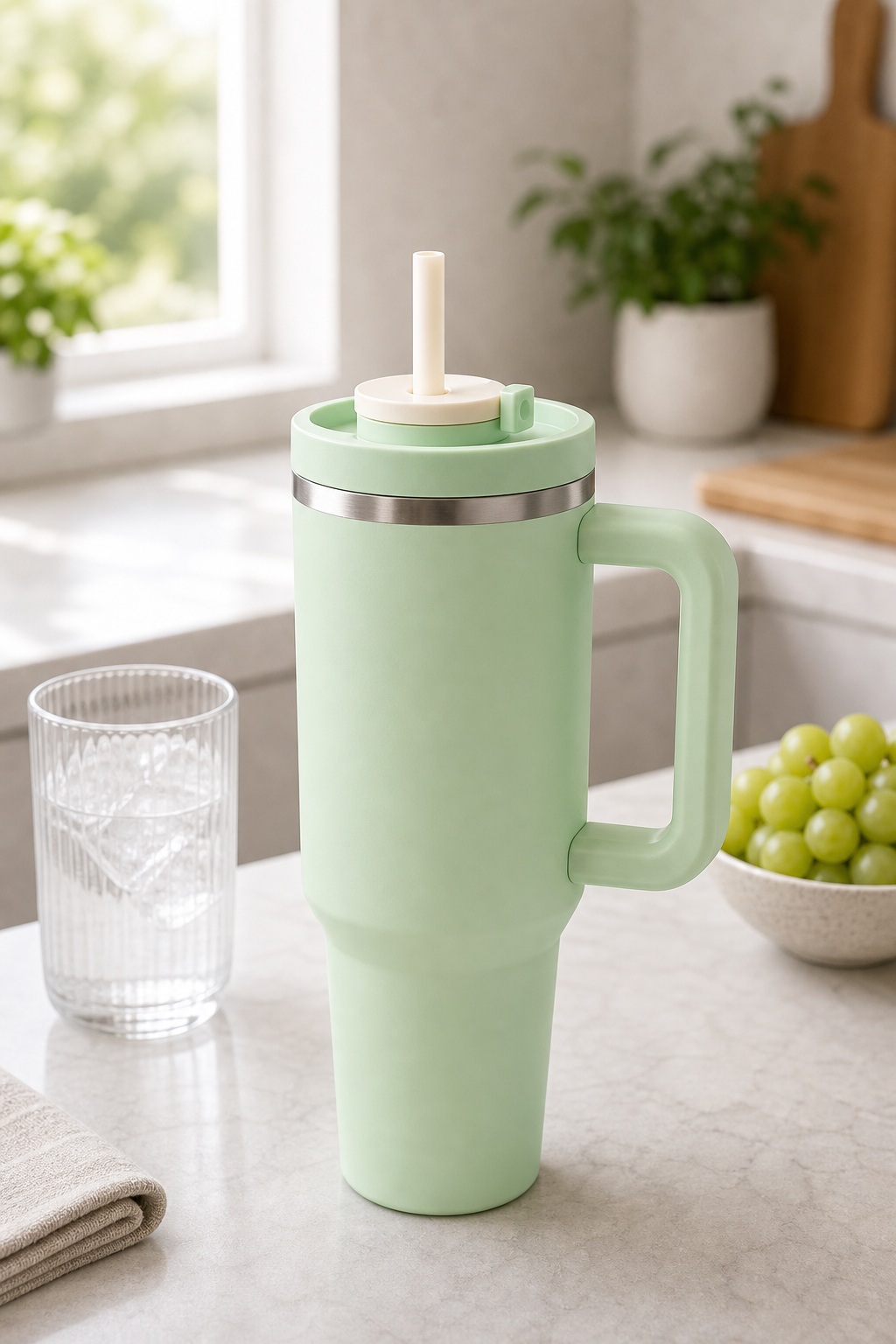 BigSip 1L Handle Cold Tumbler - Green 900 ml