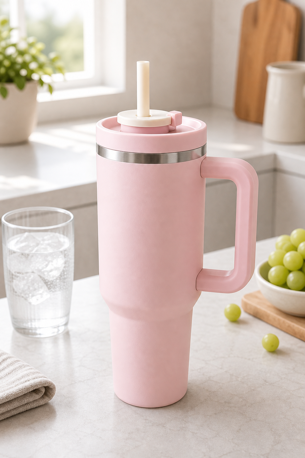 BigSip 1L Handle Cold Tumbler - Pink 900 ml