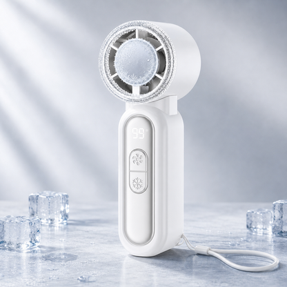 Frost White handheld cooling fan