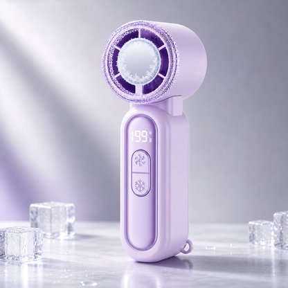 Lavender Purple handheld cooling fan