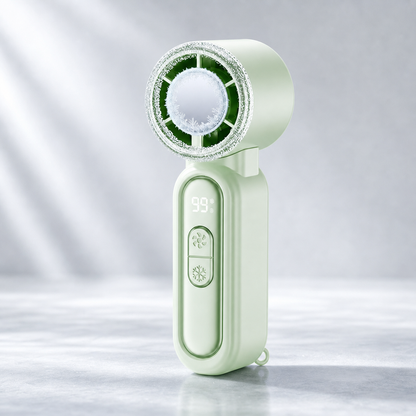 Mint Green handheld cooling fan