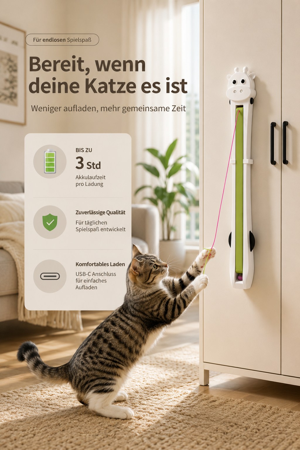 DoorWhisk Automatic Flying Rope Cat Toy