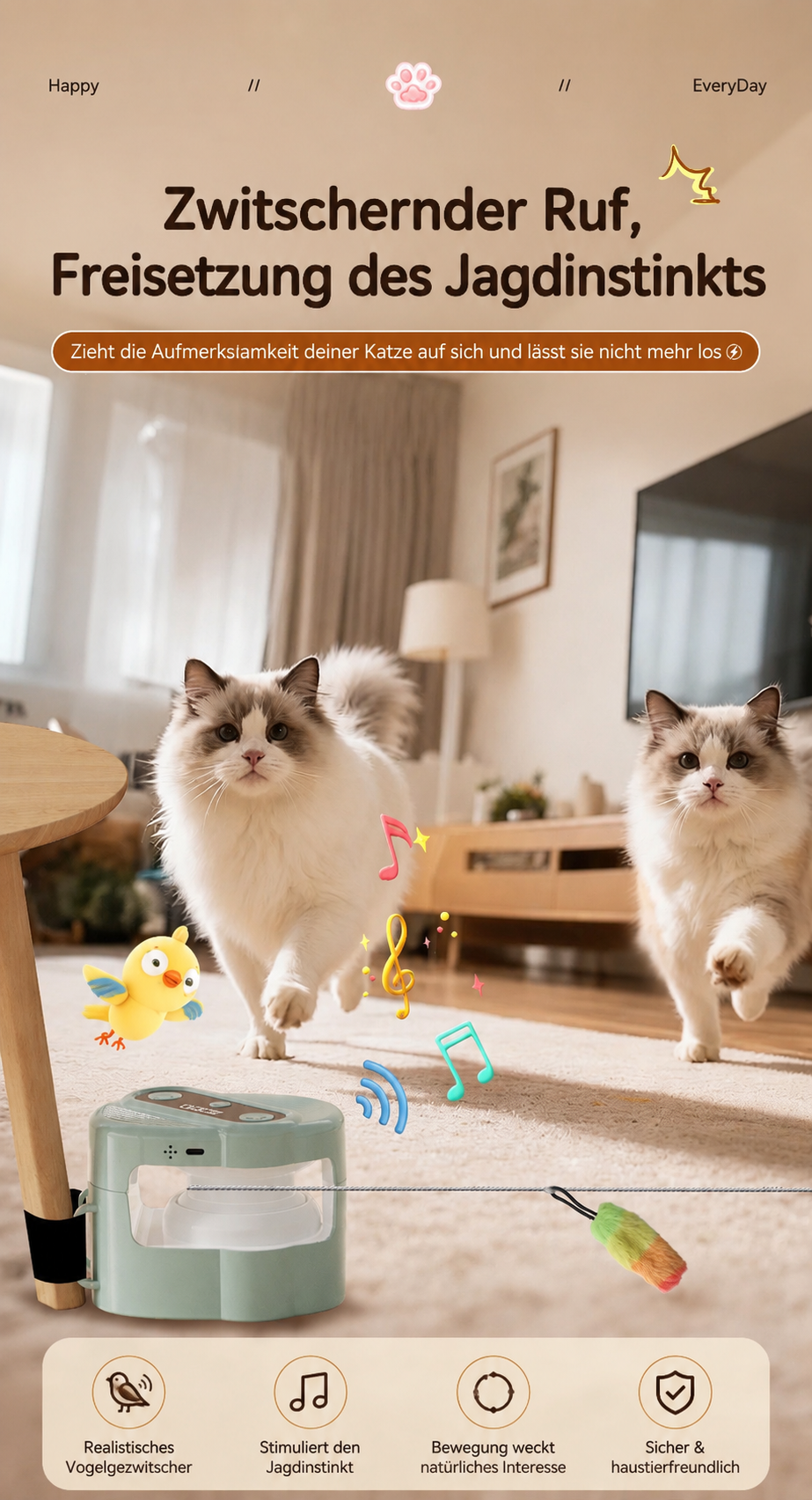 FeatherLoop gioco automatico per gatti con piuma