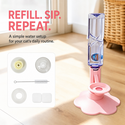 PetalFlow Dispenser d’acqua a gravità per gatti